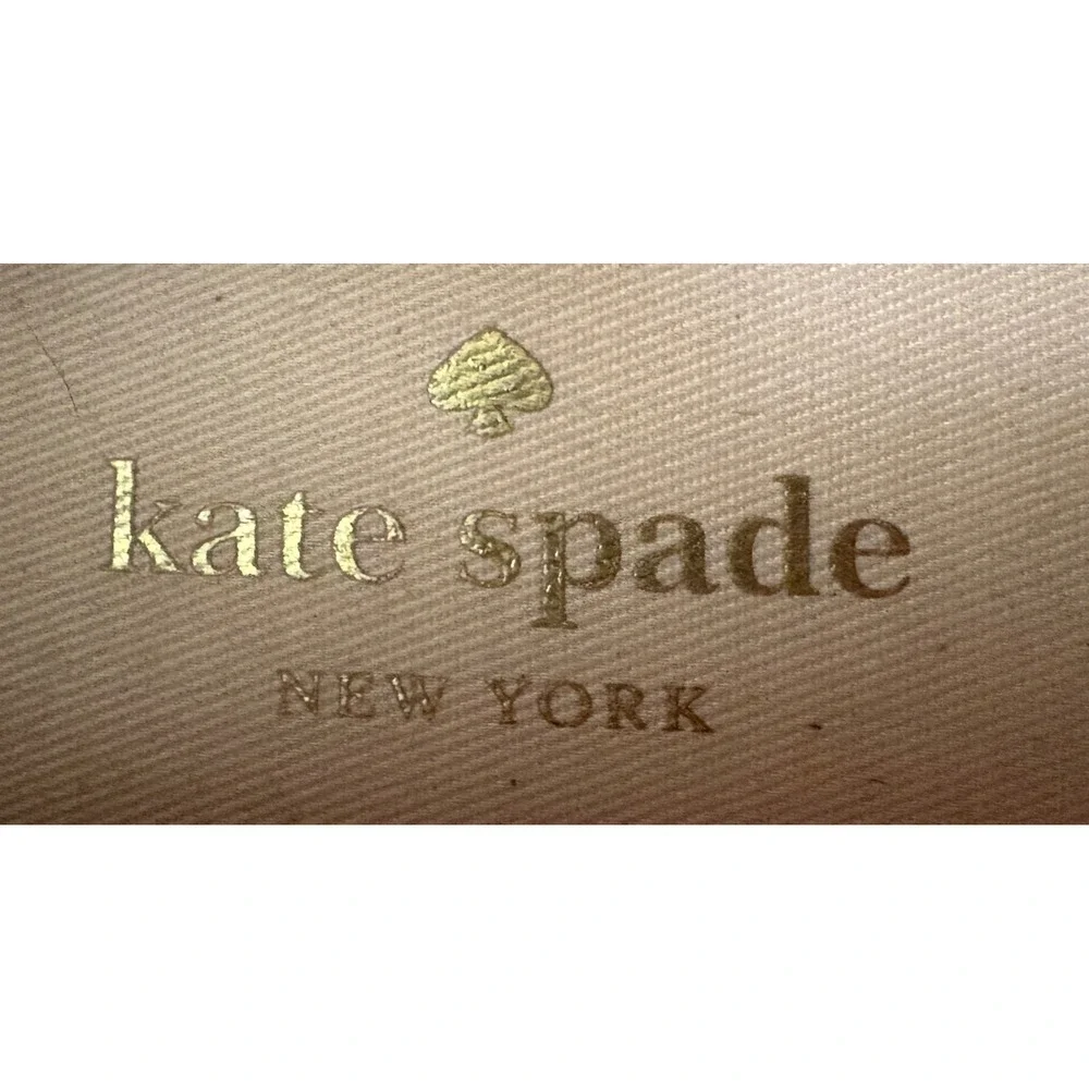 Kate Spade Greer Black Perforated Leather Espadrille Flats Shoes Womens 7.5B